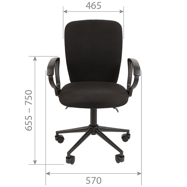 Кресло CHAIRMAN 9801 BLACK, ткань серии Т, голубой - Вид 4