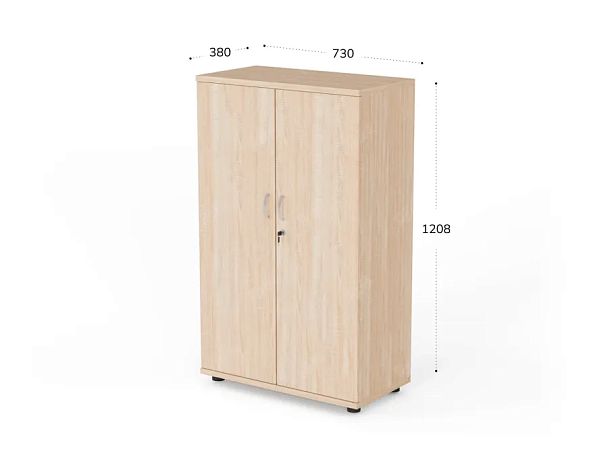 UNITY РШ3-11 ДУБ СОНОМА Закрытый шкаф Прямой 730x380x1208 - Вид 2