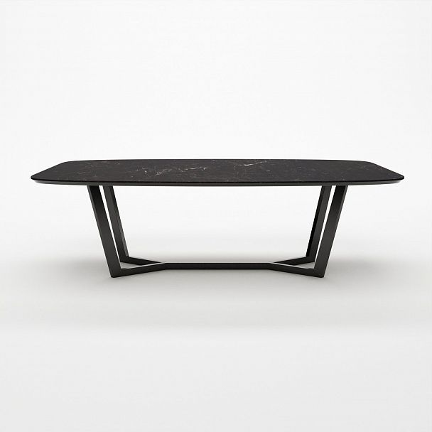 Стол овальный Mercedes 180, керамика черная - Вид 2