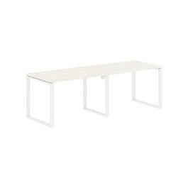 Стол 2-х местный EQWST 2380 Ясень Траун/Белый 2326х800х750 EDIS - Фото предпросмотра