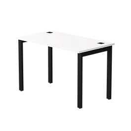 Стол прямой Everprof EVO на металлокаркасе 1180х670х755 мм Белый/Черный - Фото предпросмотра