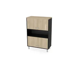 БЕРЛИН / BERLIN Шкаф с двумя лифт-дверями 900х430х1290 Акация/Черный - Фото предпросмотра