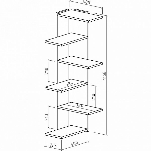 Полка навесная Лайт-11 - Вид 2