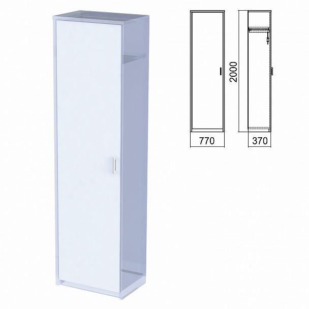 Шкаф для одежды ЧАСТЬ 2 "Арго", 560х370х2000 мм, серый - Вид 2