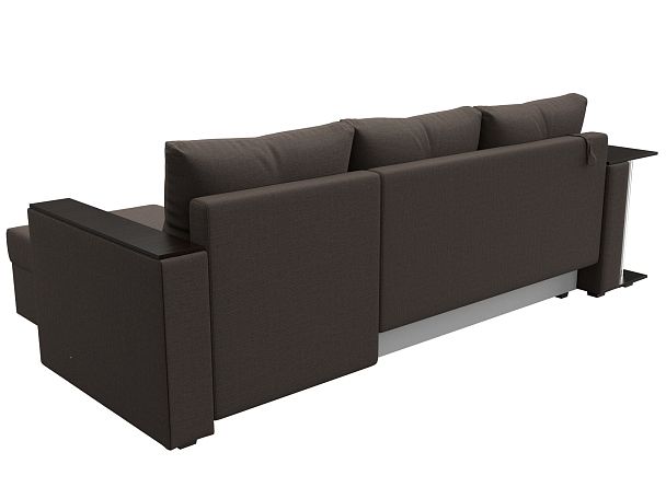 Диван угловой Атланта Лайт правый угол Рогожка коричневый - Вид 5