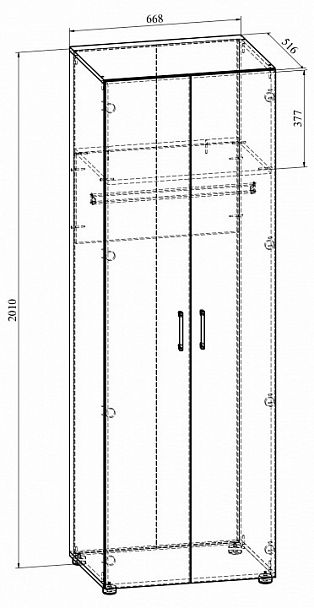 Шкаф платяной Офис ОФ-31К - Вид 2