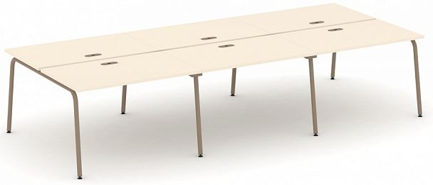 Рабочая станция на 6 мест "ESTETICA" ES.D.RS-6.2-LK Сатин - Вид 1