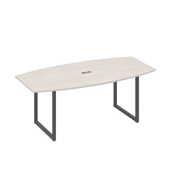 Стол переговорный 200 с металлокаркасом QUATTRO A4 А4 Б4 113 БП дуб / металлокаркас антрацит - Вид 1