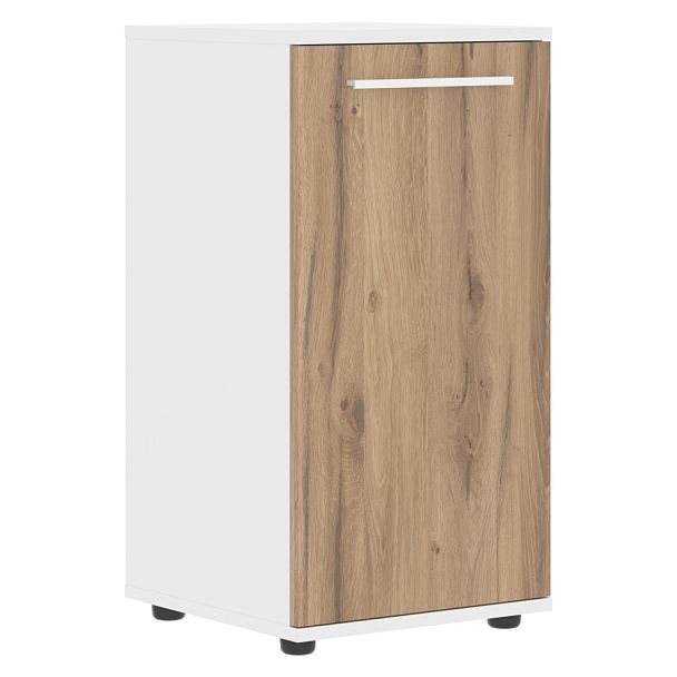 Шкаф малый узкий ELCS 42.1 Дуб Денвер светлый/Белый/Белый 426х430х832 EDIS - Вид 1