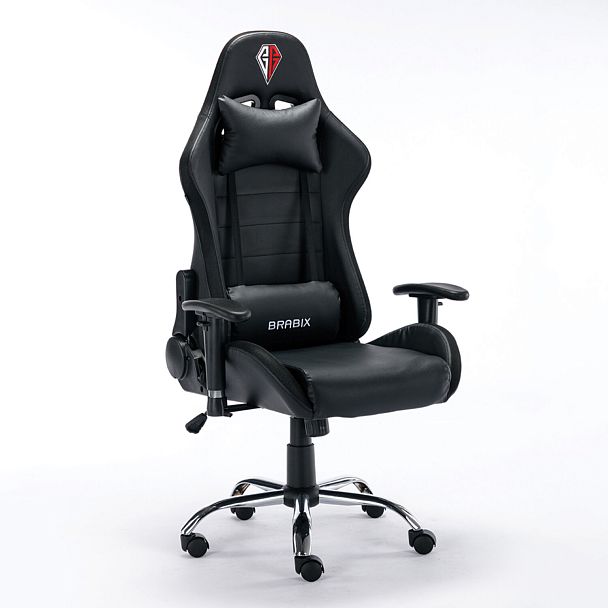 Кресло компьютерное BRABIX "Lumen GM-150 RGB", подсветка, две подушки, экокожа, черное, 532801 - Вид 3