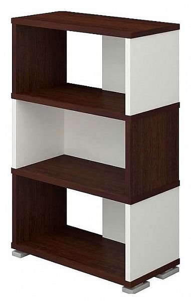 Стеллаж книжный Домино СБ-10-3 Белый/Венге - Вид 1