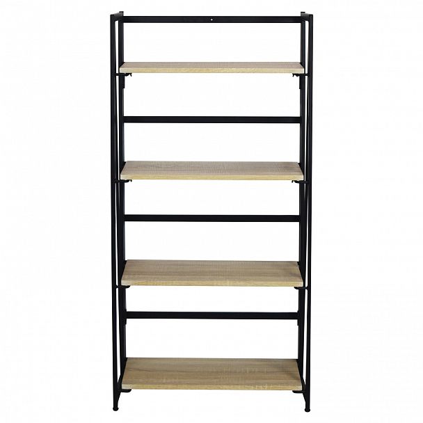 Стеллаж на металлокаркасе BRABIX "LOFT SH-001", 600х300х1250 мм, складной, цвет дуб натуральный, 641230 - Вид 4