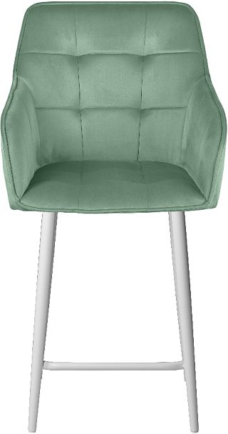 Полубарное поворотное кресло Мони К, Confetti aquamarine/белый - Вид 3