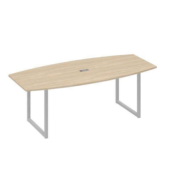 Переговорный стол 220 на каркасе QUATTRO A4 А4 Б4 114 БП дуб скандинавский / металлокаркас серый - Вид 1