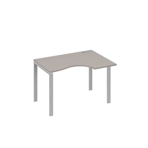Стол эргономичный правый "Классика" на металлокаркасе UNO A4 А4 Б1 042 БП мокко премиум / металлокаркас серый - Вид 1