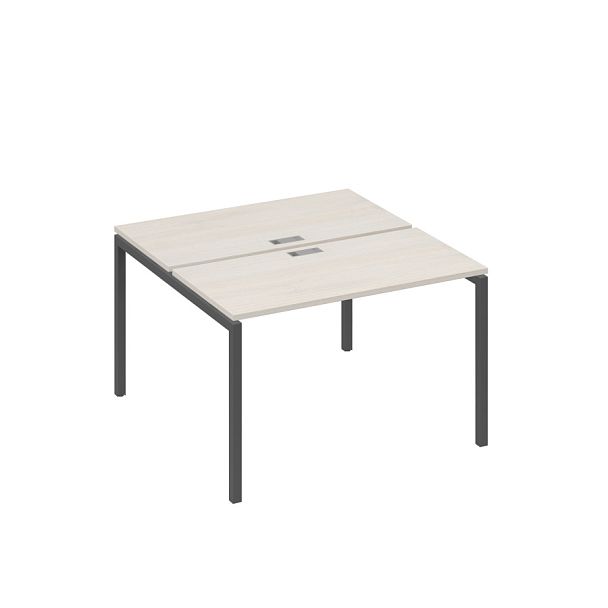 Рабочая станция с опорами DUE (2х120) A4 А4 Б2 170 БП дуб / металлокаркас антрацит - Вид 1