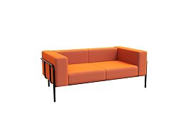 Flex Диван двухместный FLX-2 Velvet Lux 72/Металл Черный 1750*915*690 - Фото предпросмотра