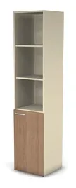 RAC059 ACCORD Шкаф узкий, полуоткрытый правый 451х448х1982 Акация Шеффилд/Кашемир - Фото предпросмотра