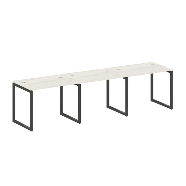 Metal System Quattro Р. ст. на 3 раб. места на О-образном м/к 40БО.СМ-3.1 Дуб наварра/Антрацит металл 3000*720*750 - Вид 1