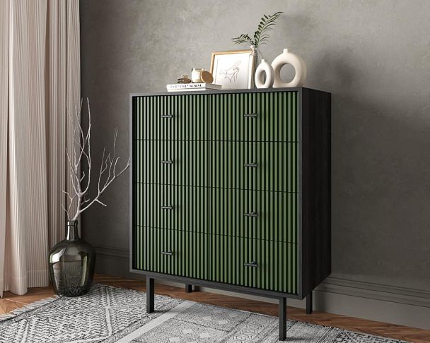 Комод на восемь ящиков Emerson арт EM20/green/L - Вид 3