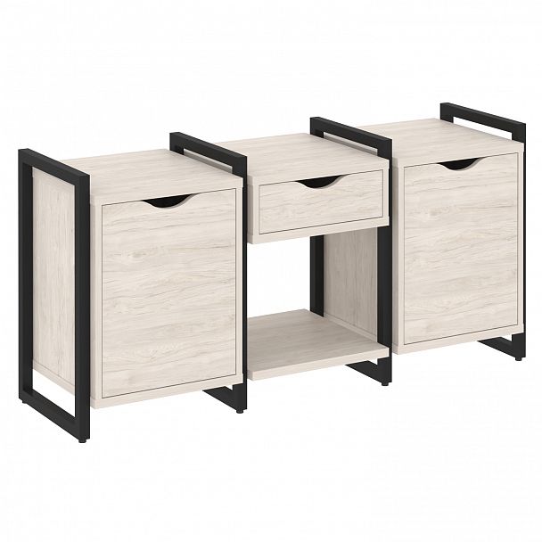 Тумба на опорах наборная "Loft" VR.L-TN-7.O денвер светлый/черный - Вид 1