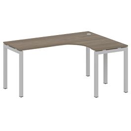 Metal System Quattro Стол криволинейный правый на П-образном м/к 50БП.СА-4 (R) Вяз/Серый металл 1600*1200*750 - Фото предпросмотра