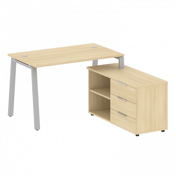 Рабочая станция "Metal System" БА.РС-СТС-2.2 акация/серый - Вид 1