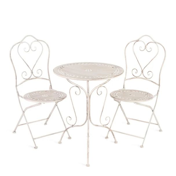 Комплект [стол + 2 стула] Secret de Maison Моник/Monique, металл, Античный белый (Antique White) - Вид 1