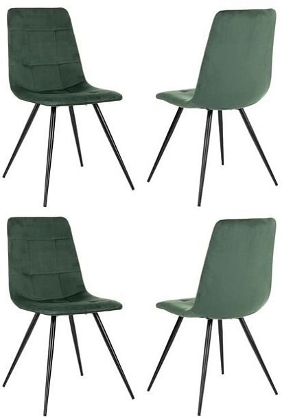 Стул для дома Бюрократ CH-K1_4 комплект 4шт зеленый Holland 30 металл черный на ножках (CH-K1_1/HL30_4) - Вид 1