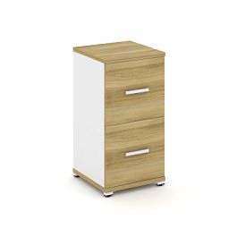 Concept Шкаф 1 узкая секция, 2 ниши CN.STU-212 W Дуб Винченцо/Белый Бриллиант/Металл Белый 420*420*818 - Фото предпросмотра