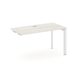 Style Project Next Стол-приставка к опор. элем. SN-59P.OPRS-003 Дуб Наварра/Металл Белый/Белый Заглушка 1380*600*750 - Фото предпросмотра