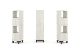 Стайл Проджект Набор стеллажа 1 сторон., 4 яр. SN.NS-411 Дуб Наварра/Металл Антрацит 387*400*1615 - Фото предпросмотра