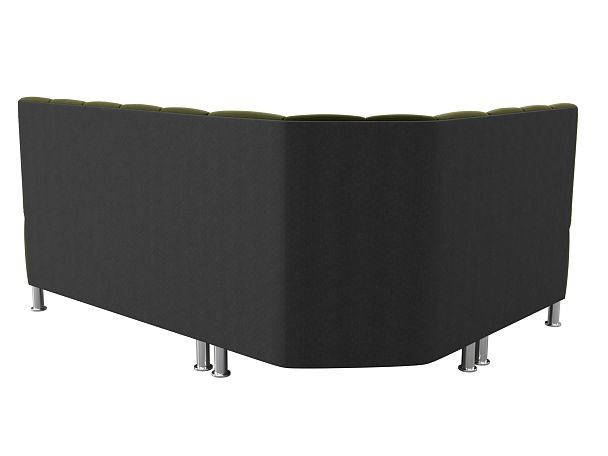 Кухонный угловой диван Кантри левый (полностью микровельвет зеленый) - Вид 7