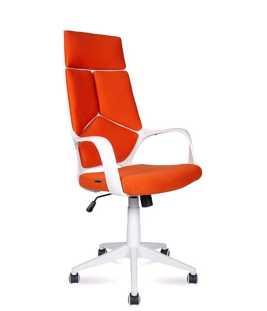 Кресло офисное / IQ /CX0898H-0-59/ (White plastic orange) белый пластик /оранжевая ткань "Кресла для персонала"  ТК-001035000519 оранжевый - Вид 1