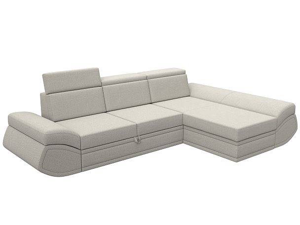 Диван угловой Лига-032 правый угол Рогожка бежевый - Вид 5
