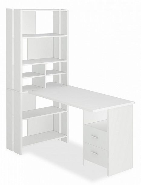 Стол компьютерный Домино Лайт СТЛ-ОВХ+С120Прям Белый - Вид 1