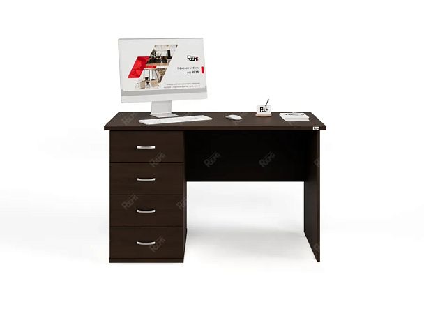 ЛАЙТ / LIGHT RLG007-12x6L Однотумбовый стол 120x60x75 Венге - Вид 1