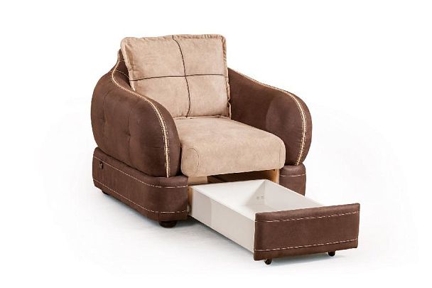 Napoli (Неаполь) кресло с ящиком, замша - Вид 13