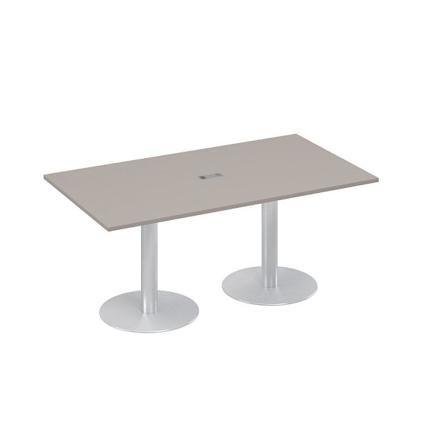 Стол 180 в переговорную на опорах-колоннах A4 А4 ХР 122 мокко премиум - Вид 1