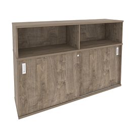 Onix Шкаф-купе приставной/опорный O.SHKO-2.8 T Тиквуд темный 1635*432*1120 - Фото предпросмотра