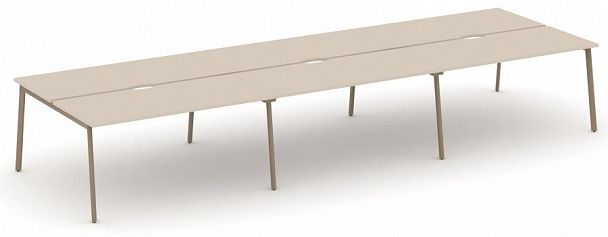 Рабочая станция на 6 мест " ESTETICA" ES.D.RS-6.4-VP Капучино - Вид 1