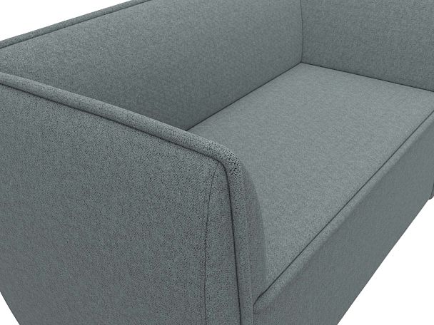 Диван кухонный прямой Бергамо 2-х местный Рогожка серый - Вид 4