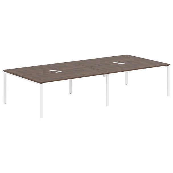 Стол 4-х местный EUWST 3516 Дуб Денвер тёмный/Белый 3526х1606х750 EDIS - Вид 1