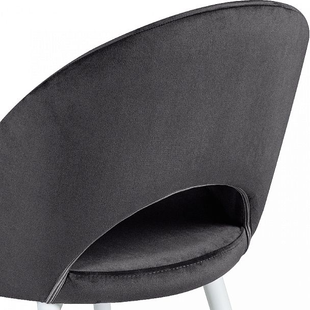 Комплект кухонных стульев Рэди черный велюр/белый, 4 шт. - Вид 10