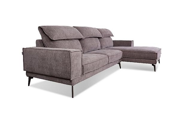 Диван ENZO с шезлонгом, рогожка, бежевый - Вид 6