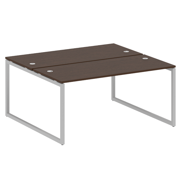 Metal System Quattro Р. ст. на О-образном м/к 40БО.РАС-СП-2.4 Венге/Серый металл 1600*1475*750 - Вид 1