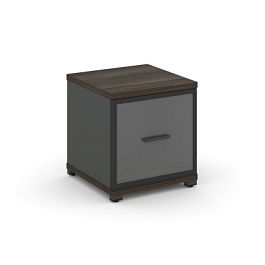 Concept Шкаф 1 узкая секция, 1 ниша CN.STU-113 RPB A Дуб Мали/Антрацит/Металл Антрацит/Прозрачный 420*420*450 - Фото предпросмотра