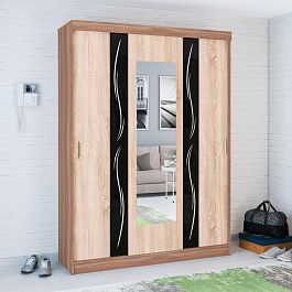 Шкаф-купе Уют Люкс (1600*2215*560) ясень шимо/дуб сонома - Фото предпросмотра