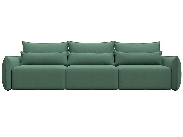 Диван прямой Лига-051 НПБ Лонг Рогожка зеленый - Вид 2