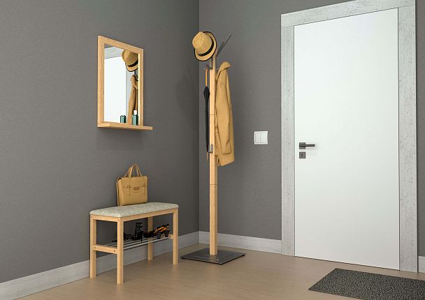 Вешалка Sheffilton Альберо SHT-CR11 напольная прозрачный лак/алюм.мет - Вид 8